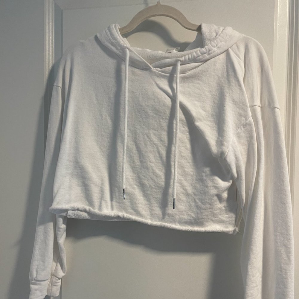 White Cropped Sweatshirt-bundle 4 items for $30 (anything $25 & under) exp 6/30